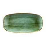 CY100 Churchill Stonecast Rectangular Plates Samphire Green 153 x 298mm JD Catering Equipment Solutions Ltd