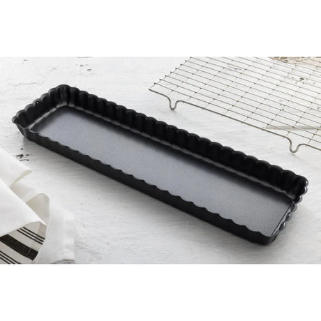 CY117 De Buyer Non-Stick Rectangular Tart Mould With Removable Base 36 cm - JD Catering Equipment Solutions Ltd