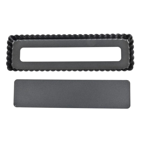 CY117 De Buyer Non-Stick Rectangular Tart Mould With Removable Base 36 cm - JD Catering Equipment Solutions Ltd