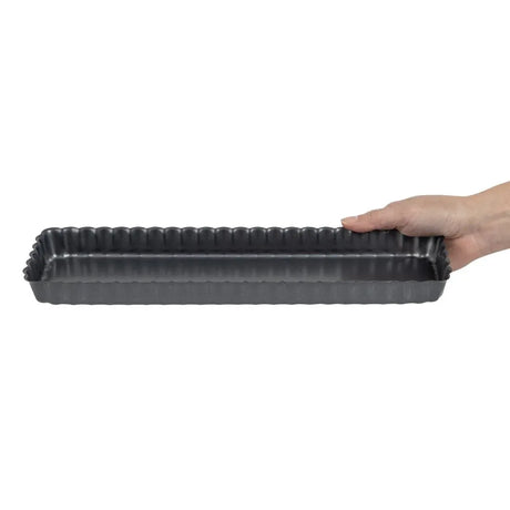 CY117 De Buyer Non-Stick Rectangular Tart Mould With Removable Base 36 cm - JD Catering Equipment Solutions Ltd