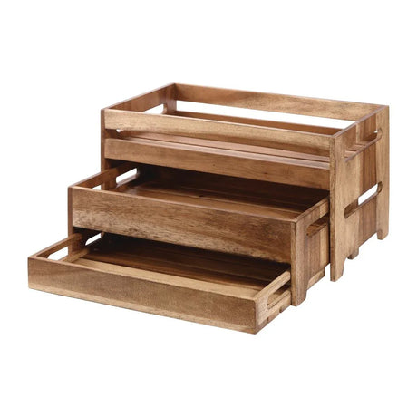 CY742 Churchill Wood Large Rustic Nesting Crate - JD Catering Equipment Solutions Ltd