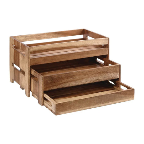 CY742 Churchill Wood Large Rustic Nesting Crate - JD Catering Equipment Solutions Ltd