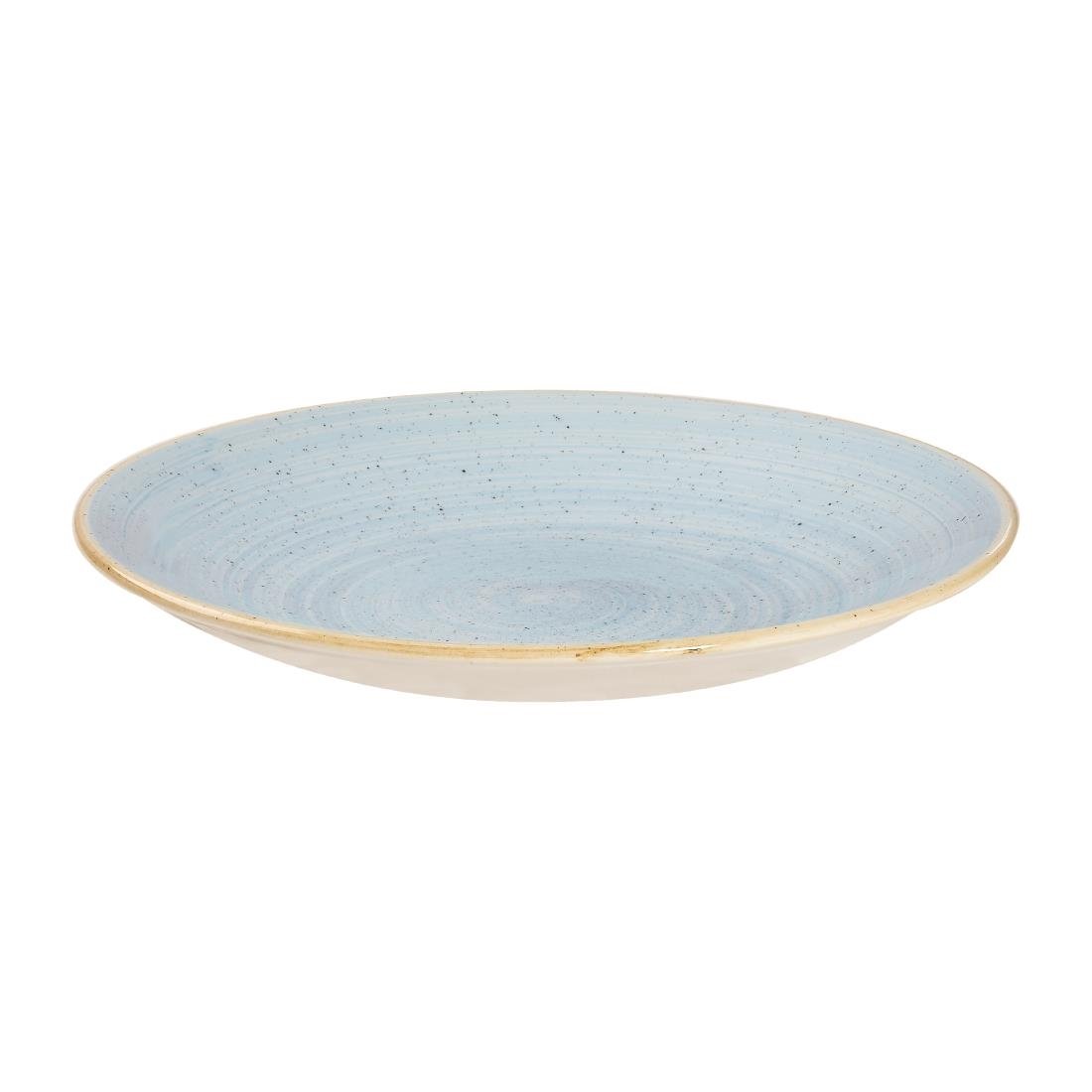 CY832 Churchill Stonecast Deep Coupe Plates Duck Egg Blue 225mm (Pack of 12) JD Catering Equipment Solutions Ltd