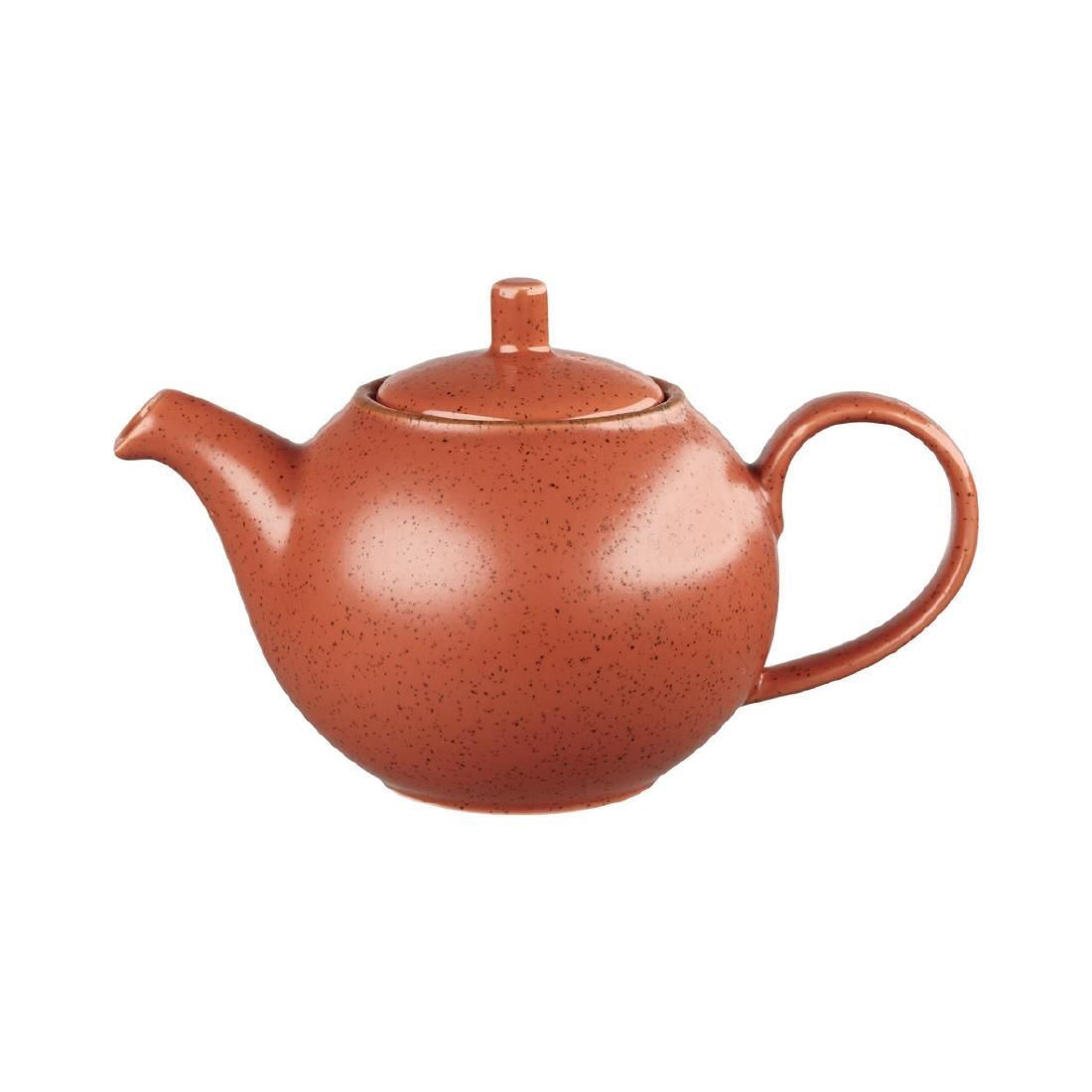 CY964 Churchill Stonecast Teapot Orange 426ml (Pack of 4) JD Catering Equipment Solutions Ltd