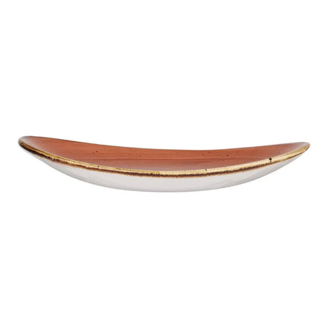 CY966 Churchill Stonecast Oval Coupe Plate Orange 192mm (Pack of 12) - JD Catering Equipment Solutions Ltd
