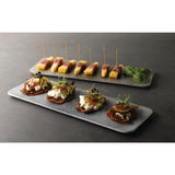 CY987 Churchill Raku Rectangular Tiles Quartz Black 140 x 376mm (Pack of 4) JD Catering Equipment Solutions Ltd