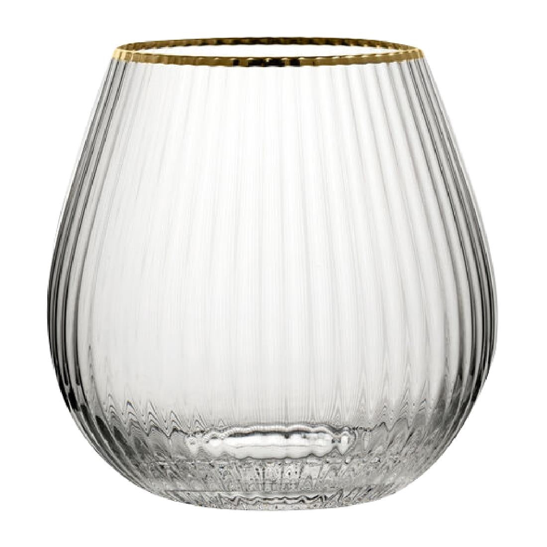 CZ044 Utopia Hayworth Stemless Gin Gold Rim Glasses 650ml (Pack of 6) JD Catering Equipment Solutions Ltd