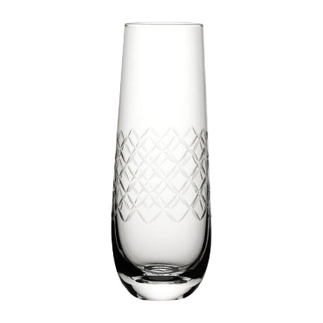 CZ060 Utopia Raffles Diamond Champagne Glasses 300ml (Pack of 6) JD Catering Equipment Solutions Ltd