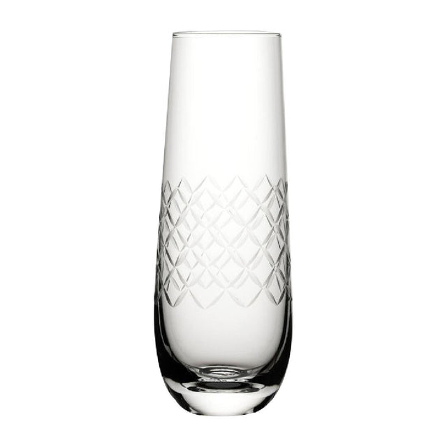 CZ060 Utopia Raffles Diamond Champagne Glasses 300ml (Pack of 6) JD Catering Equipment Solutions Ltd