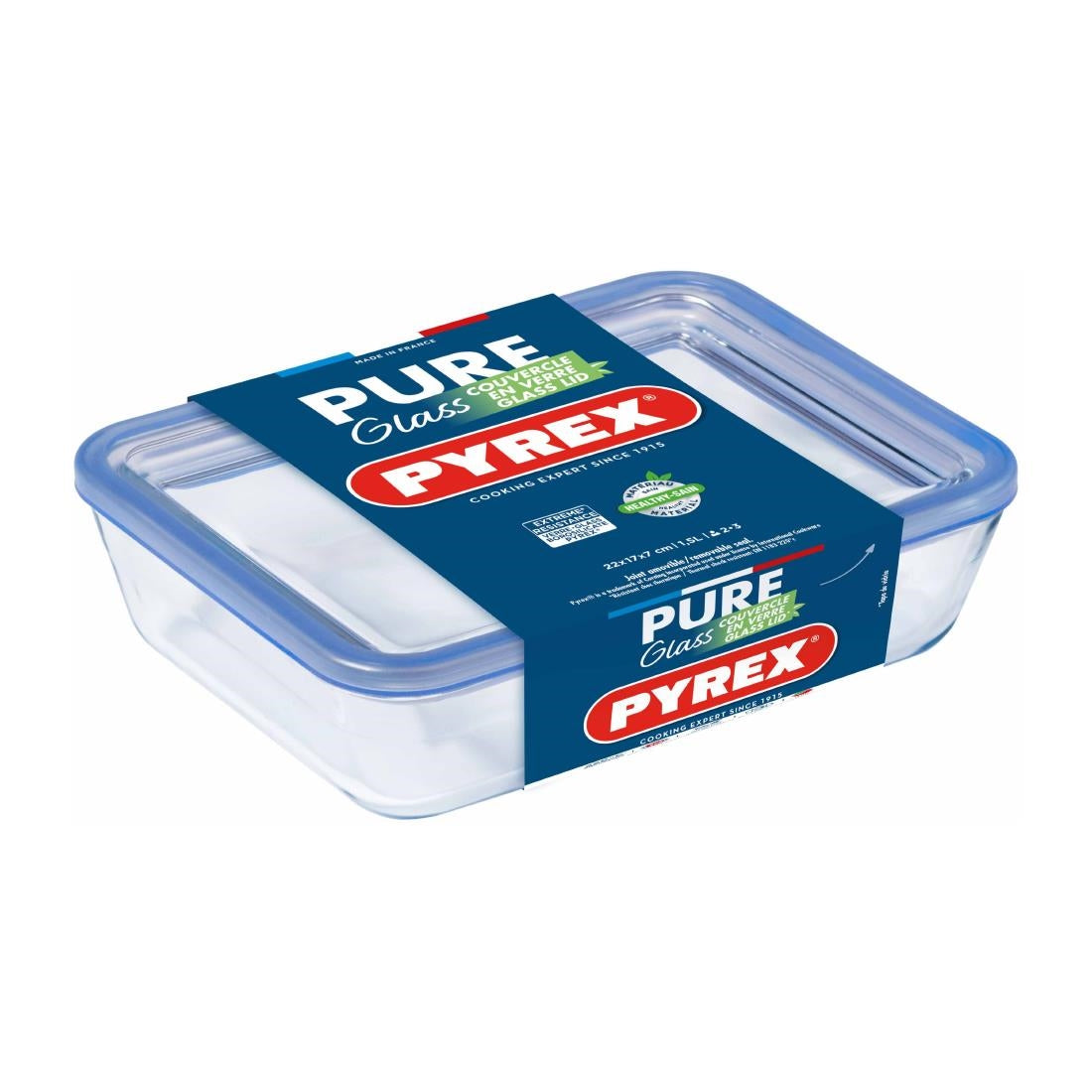 CZ080 Pyrex Pure Glass Food Storage Container 0.8Ltr JD Catering Equipment Solutions Ltd