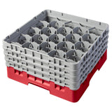 CZ102 Cambro Camrack Red 20 Compartments Max Glass Height  215mm JD Catering Equipment Solutions Ltd