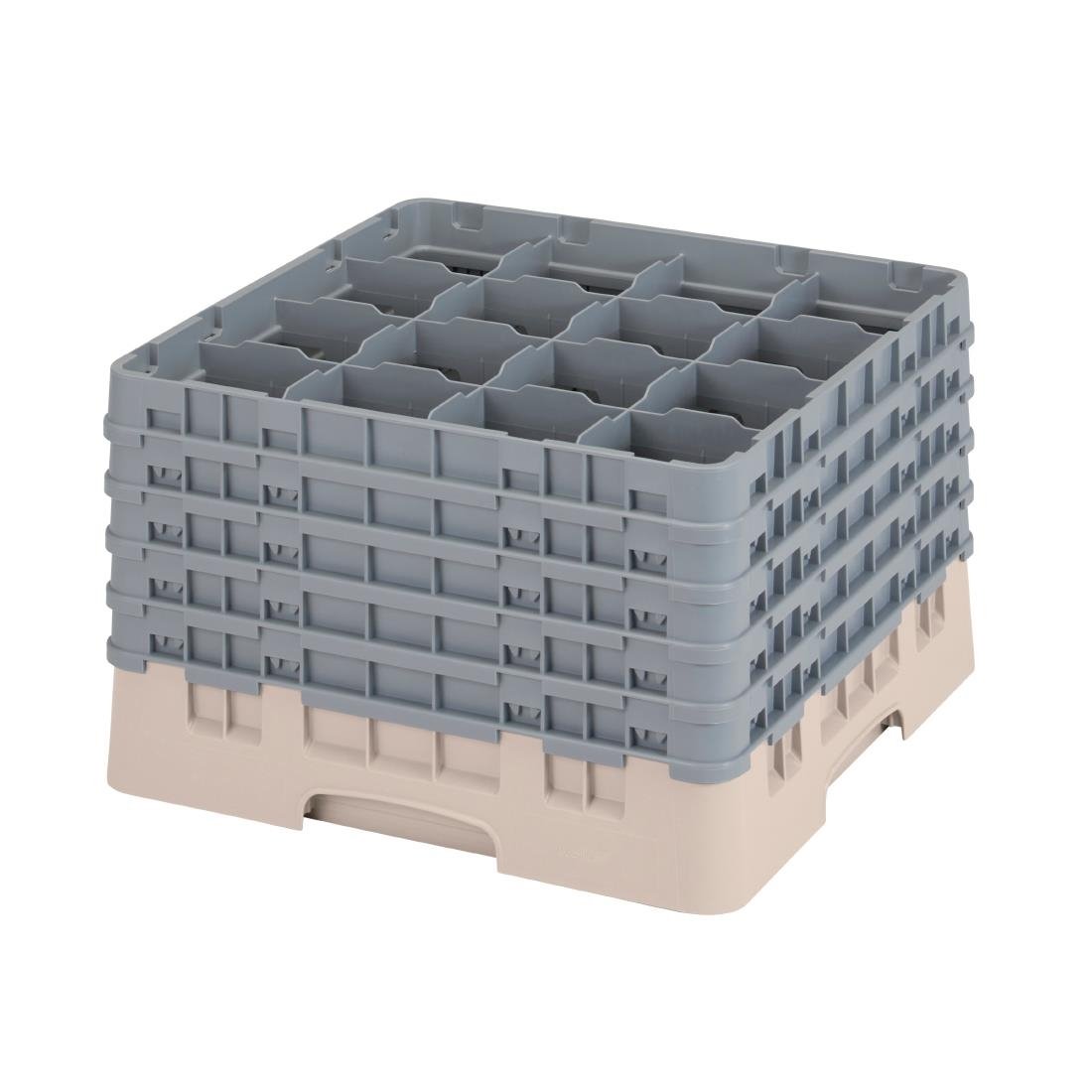 CZ116 Cambro Camrack Beige 16 Compartments Max Glass Height 279mm JD Catering Equipment Solutions Ltd