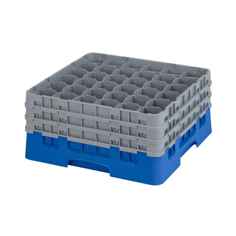 CZ127 Cambro Camrack Blue 36 Compartments Max Glass Height 197mm JD Catering Equipment Solutions Ltd