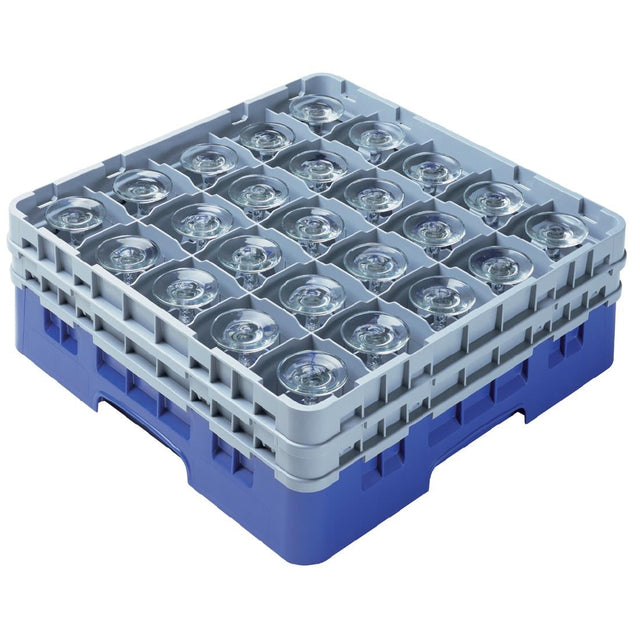 CZ131 Cambro Camrack Blue 36 Compartments Max Glass Height 273mm JD Catering Equipment Solutions Ltd