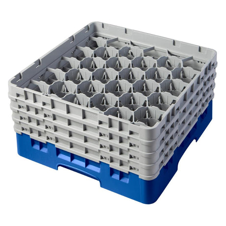 CZ136 Cambro Camrack Blue 30 Compartments Max Glass Height 215mm JD Catering Equipment Solutions Ltd