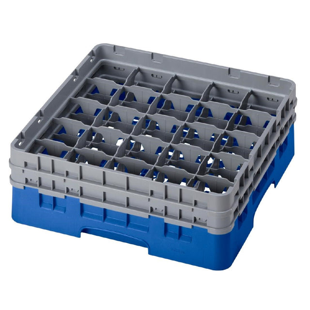 CZ141 Cambro Camrack Blue 25 Compartments Max Glass Height 133mm JD Catering Equipment Solutions Ltd