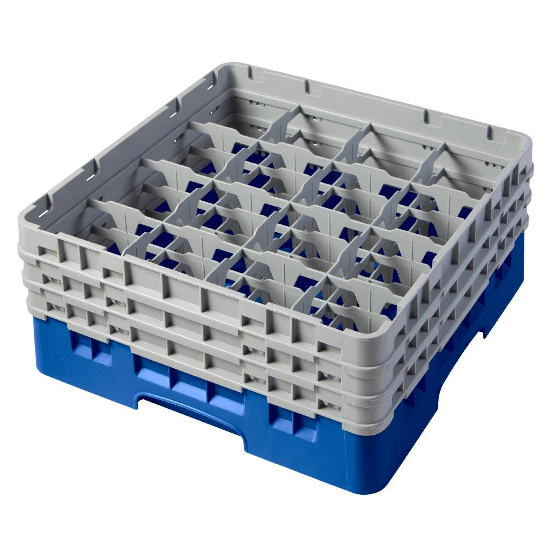 CZ163 Cambro Camrack Blue 16 Compartments Max Glass Height 174mm JD Catering Equipment Solutions Ltd