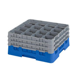 CZ164 Cambro Camrack Blue 16 Compartments Max Glass Height 197mm JD Catering Equipment Solutions Ltd