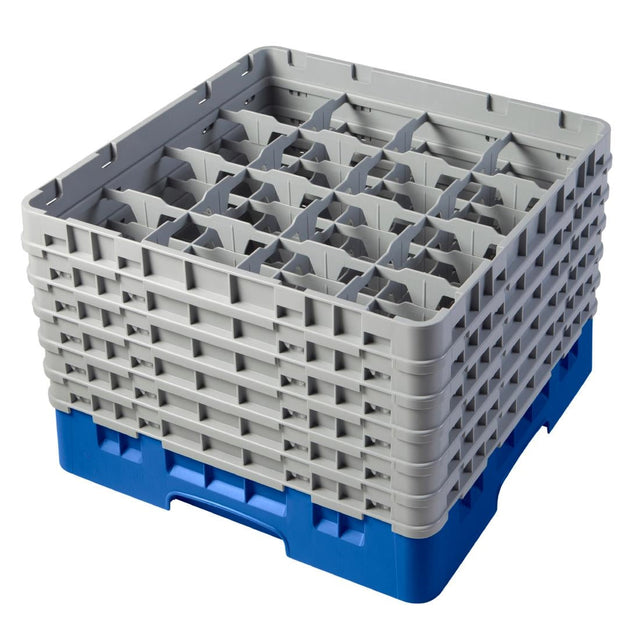 CZ169 Cambro Camrack Blue 16 Compartments Max Glass Height 298mm JD Catering Equipment Solutions Ltd