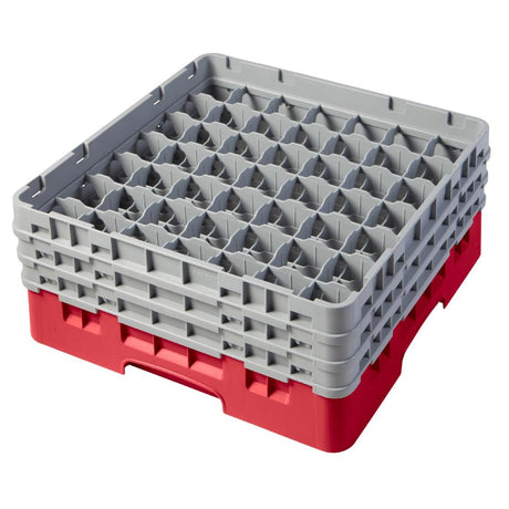 CZ172 Cambro Camrack Red 49 Compartments Max Glass Height 174mm JD Catering Equipment Solutions Ltd