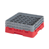 CZ177 Cambro Camrack Red 36 Compartments Max Glass Height 133mm JD Catering Equipment Solutions Ltd