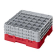 CZ179 Cambro Camrack Red 36 Compartments Max Glass Height 174mm JD Catering Equipment Solutions Ltd