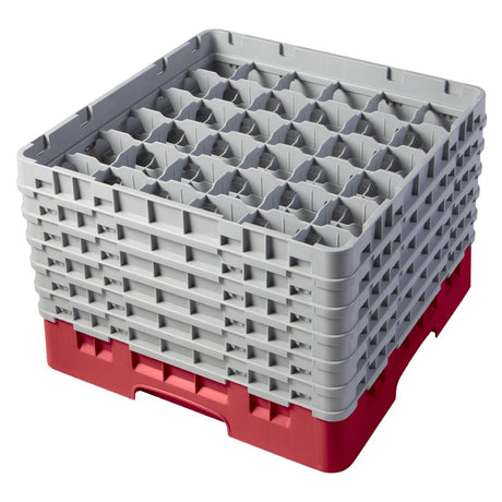 CZ185 Cambro Camrack Red 36 Compartments Max Glass Height 298mm JD Catering Equipment Solutions Ltd