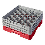 CZ188 Cambro Camrack Red 30 Compartments Max Glass Height 174mm JD Catering Equipment Solutions Ltd