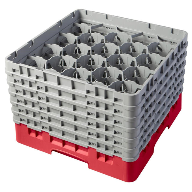 CZ211 Cambro Camrack Red 20 Compartments Max Glass Height 298mm JD Catering Equipment Solutions Ltd