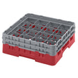 CZ214 Cambro Camrack Red 16 Compartments Max Glass Height 133mm JD Catering Equipment Solutions Ltd