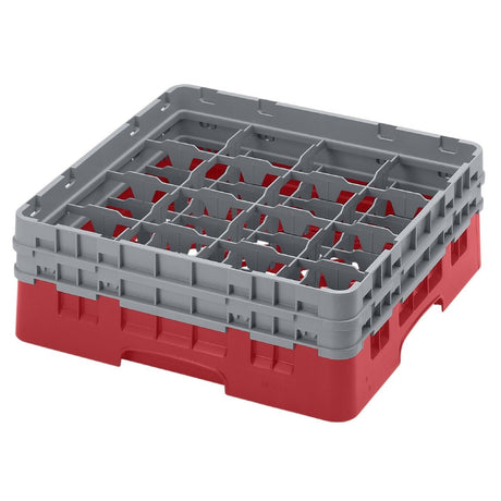 CZ214 Cambro Camrack Red 16 Compartments Max Glass Height 133mm JD Catering Equipment Solutions Ltd