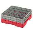 CZ215 Cambro Camrack Red 16 Compartments Max Glass Height 156mm JD Catering Equipment Solutions Ltd