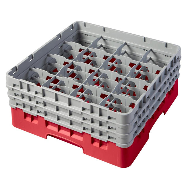 CZ216 Cambro Camrack Red 16 Compartments Max Glass Height 174mm JD Catering Equipment Solutions Ltd