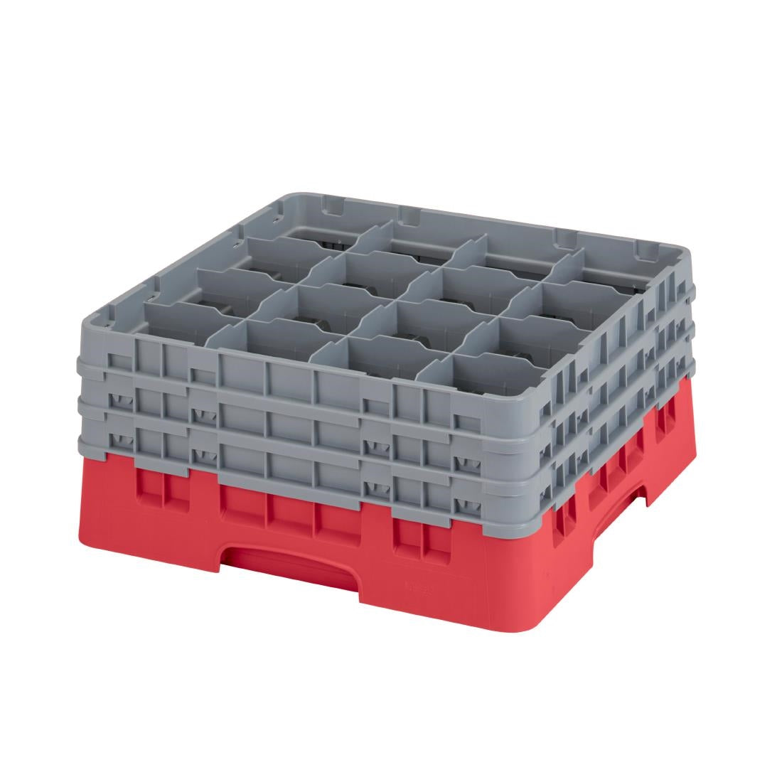 CZ217 Cambro Camrack Red 16 Compartments Max Glass Height 197mm JD Catering Equipment Solutions Ltd