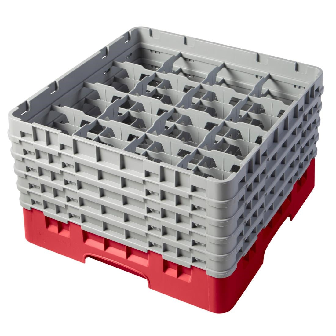 CZ219 Cambro Camrack Red 16 Compartments Max Glass Height 258mm JD Catering Equipment Solutions Ltd