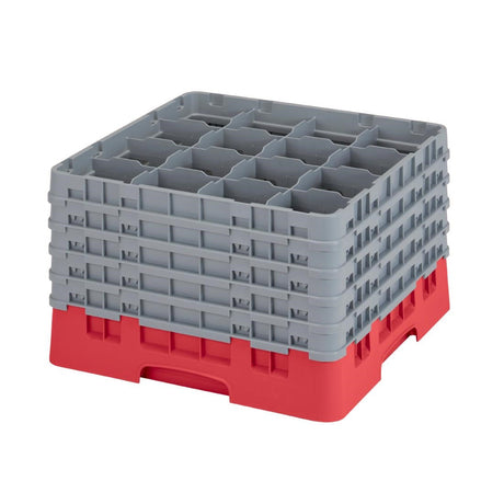 CZ220 Cambro Camrack Red 16 Compartments Max Glass Height 279mm JD Catering Equipment Solutions Ltd