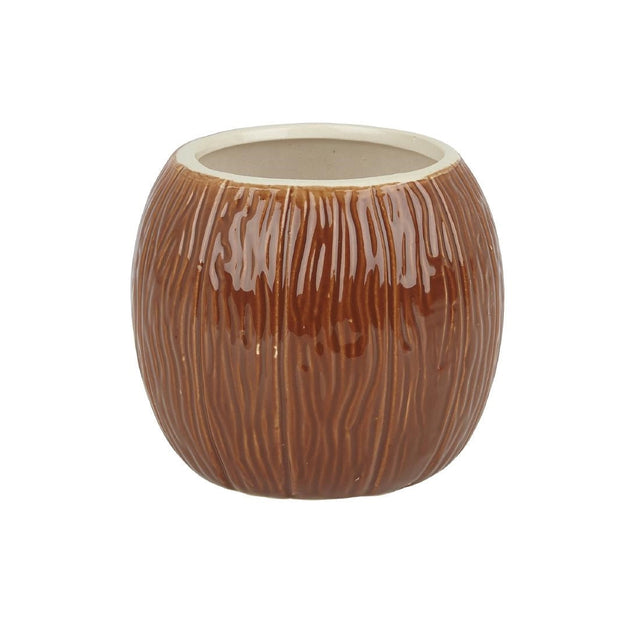 CZ416 Beaumont Ceramic Coconut Tiki Mug Medium Brown 500ml JD Catering Equipment Solutions Ltd