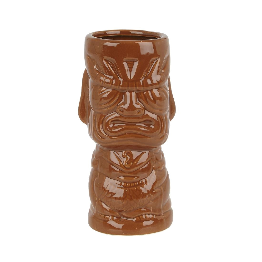 CZ417 Beaumont Ceramic Molokai Tiki Mug Brown 360ml JD Catering Equipment Solutions Ltd