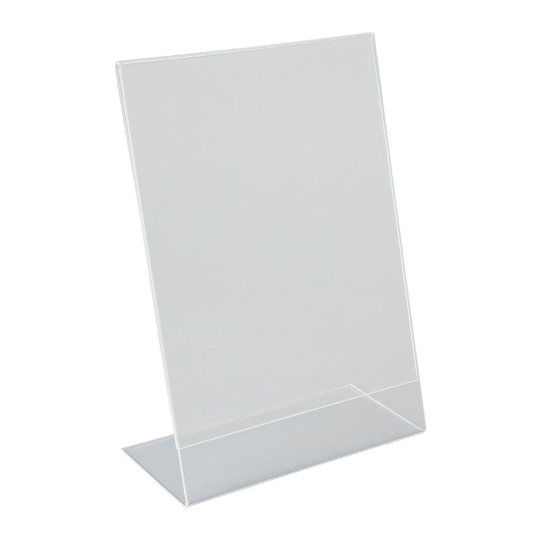 CZ421 Beaumont Perspex Menu Holder Angled A5 JD Catering Equipment Solutions Ltd