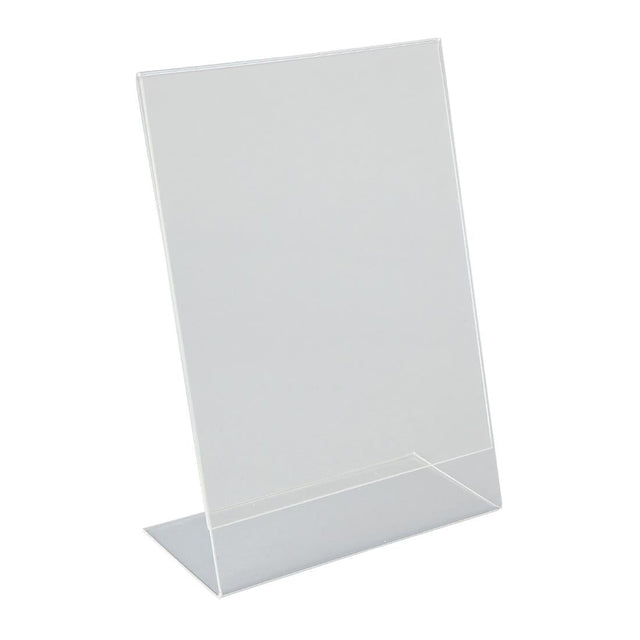 CZ421 Beaumont Perspex Menu Holder Angled A5 JD Catering Equipment Solutions Ltd