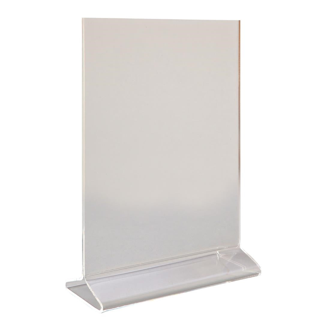 CZ422 Beaumont Perspex Menu Holder Vertical A5 JD Catering Equipment Solutions Ltd