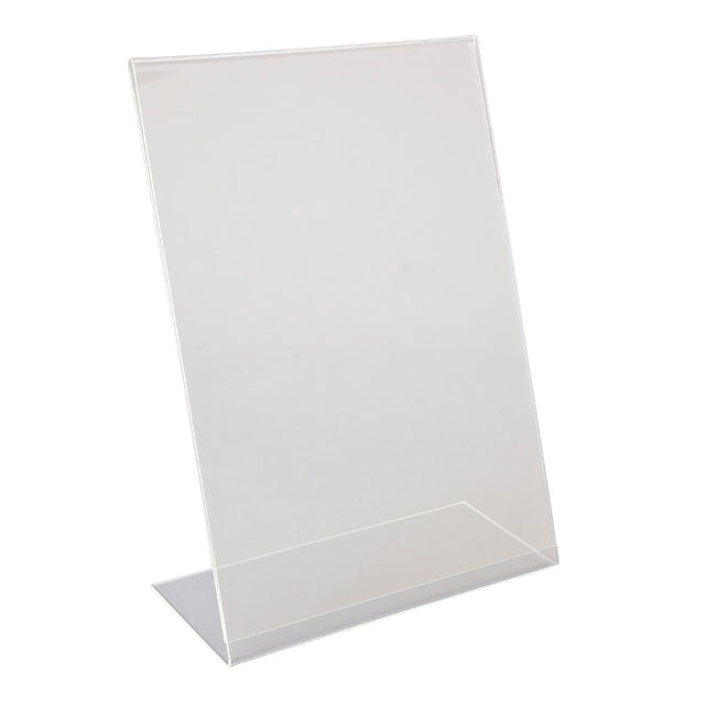 CZ423 Beaumont Perspex Menu Holder Angled A4 JD Catering Equipment Solutions Ltd