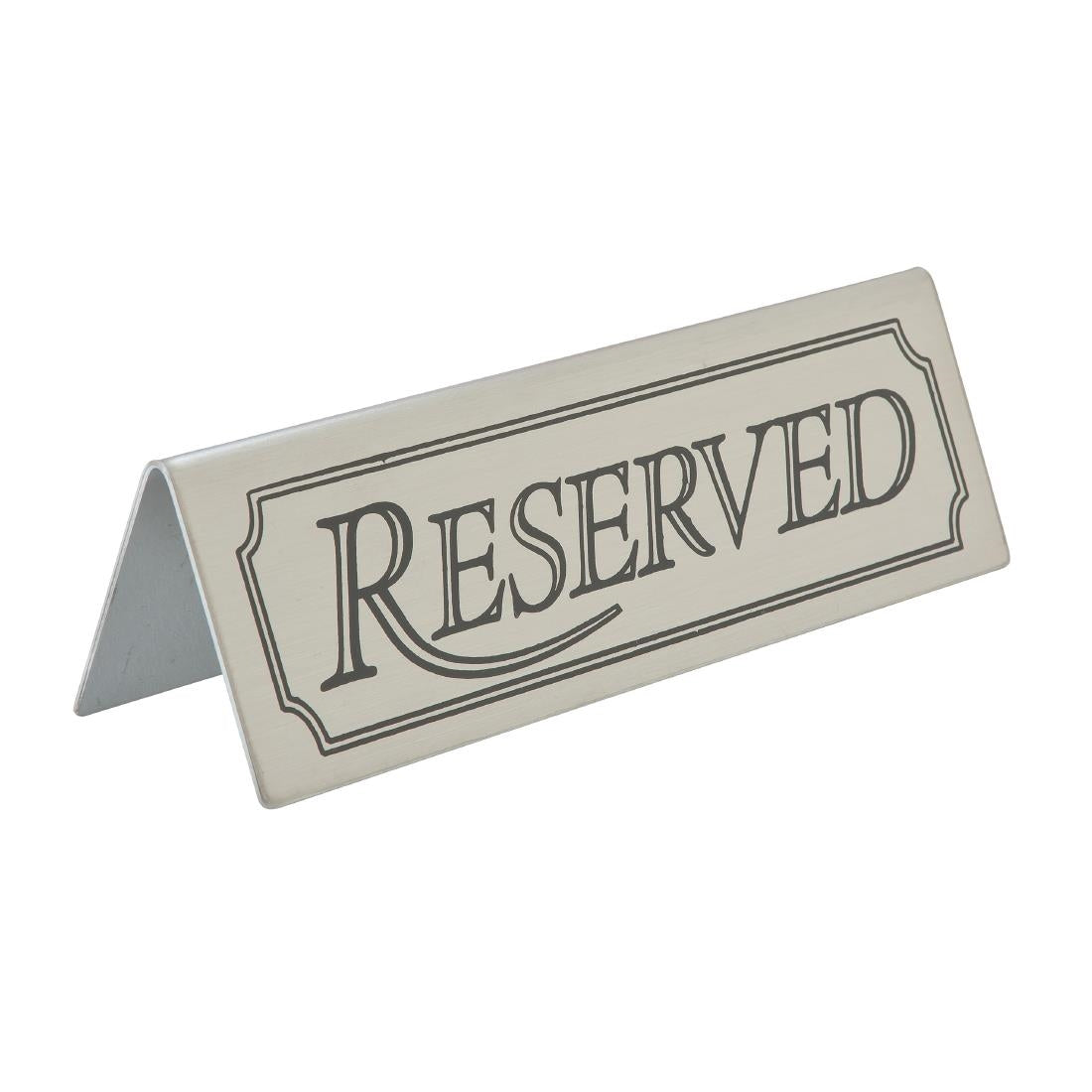 CZ427 Beaumont Reserved Table Sign Stainless Steel JD Catering Equipment Solutions Ltd