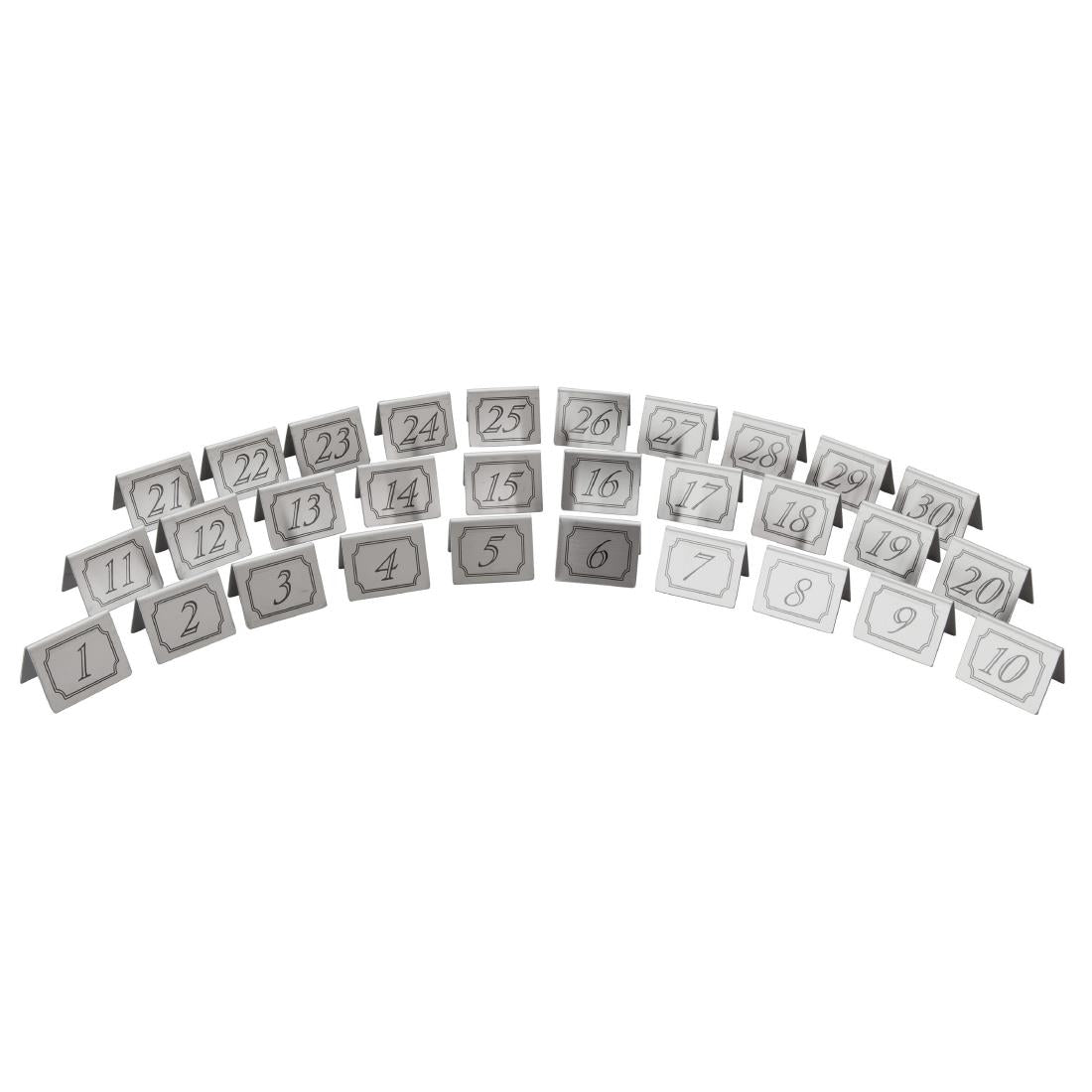 CZ433 Beaumont Stainless Steel Table Numbers 1-10 JD Catering Equipment Solutions Ltd