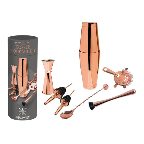 CZ482 Beaumont Cocktail kit Copper 8 Piece JD Catering Equipment Solutions Ltd