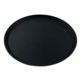 CZ494 Beaumont Non-Slip Round Tray Black 280mm JD Catering Equipment Solutions Ltd