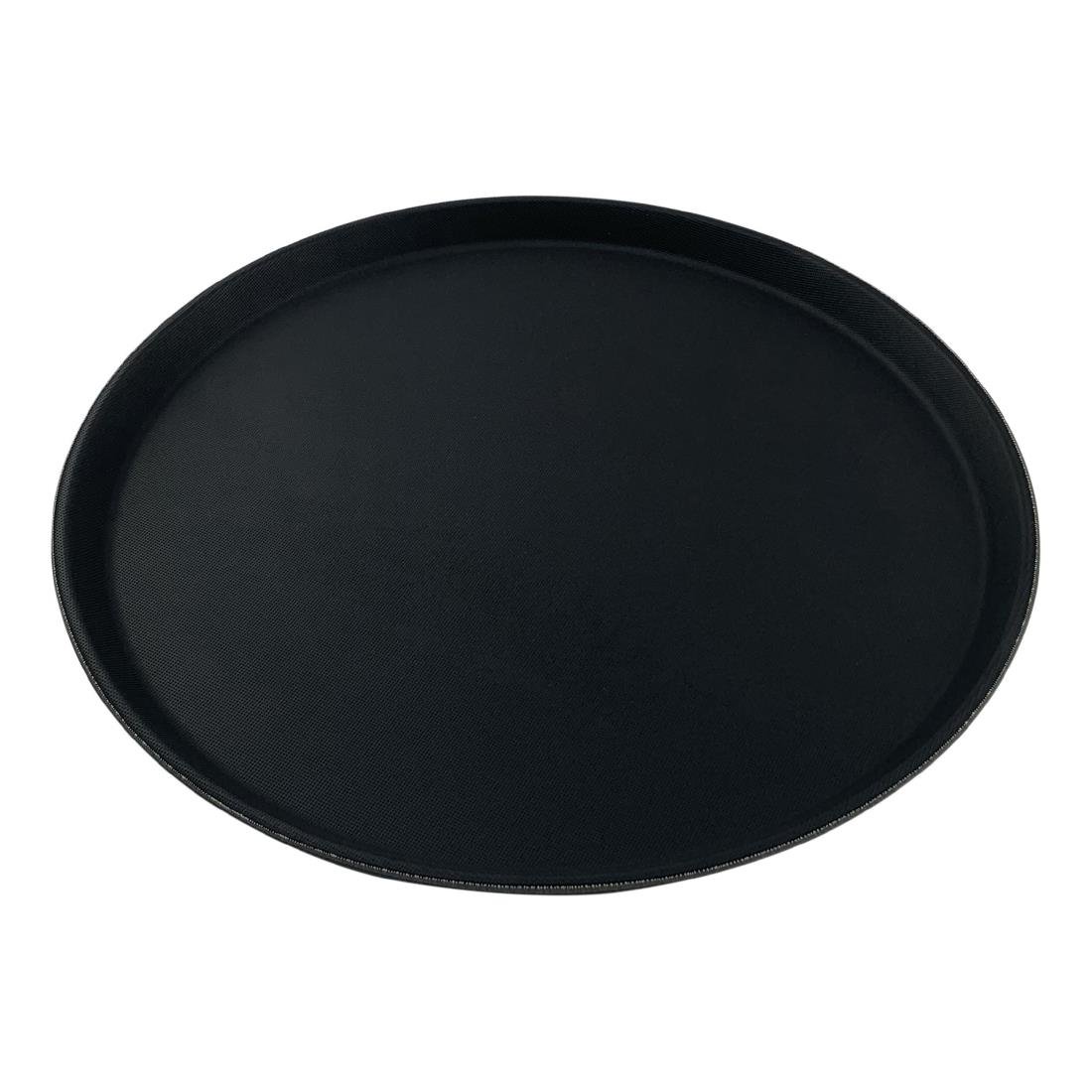 CZ494 Beaumont Non-Slip Round Tray Black 280mm JD Catering Equipment Solutions Ltd