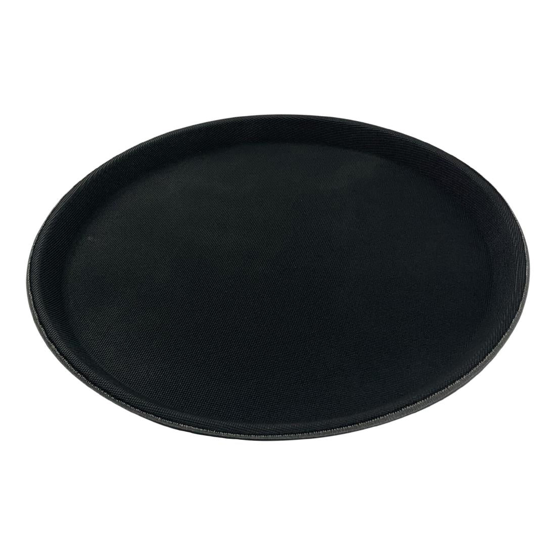 CZ495 Beaumont Non-Slip Round Tray Black 355mm JD Catering Equipment Solutions Ltd