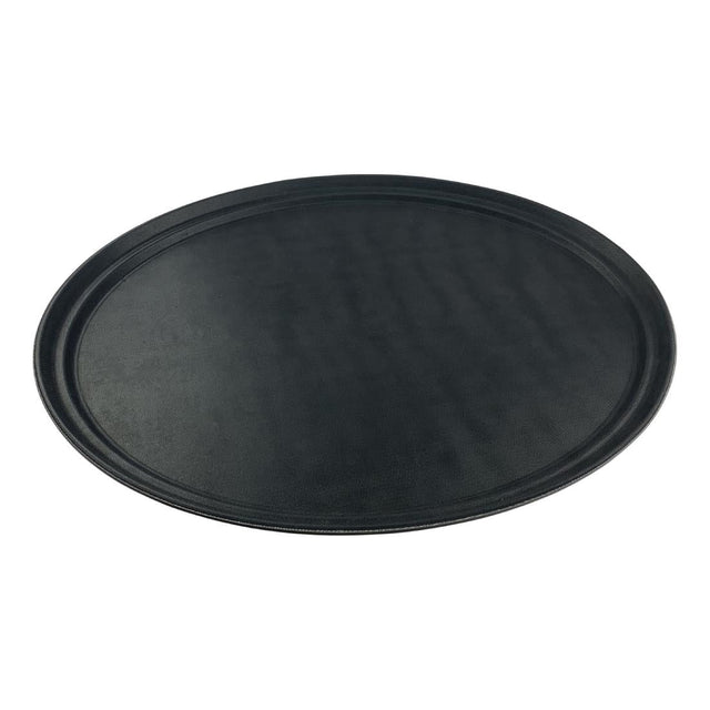 CZ497 Beaumont Non-Slip Oval Tray Black 685 x 558mm JD Catering Equipment Solutions Ltd