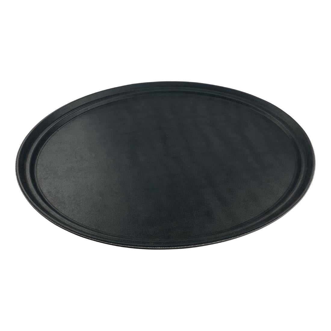 CZ497 Beaumont Non-Slip Oval Tray Black 685 x 558mm JD Catering Equipment Solutions Ltd